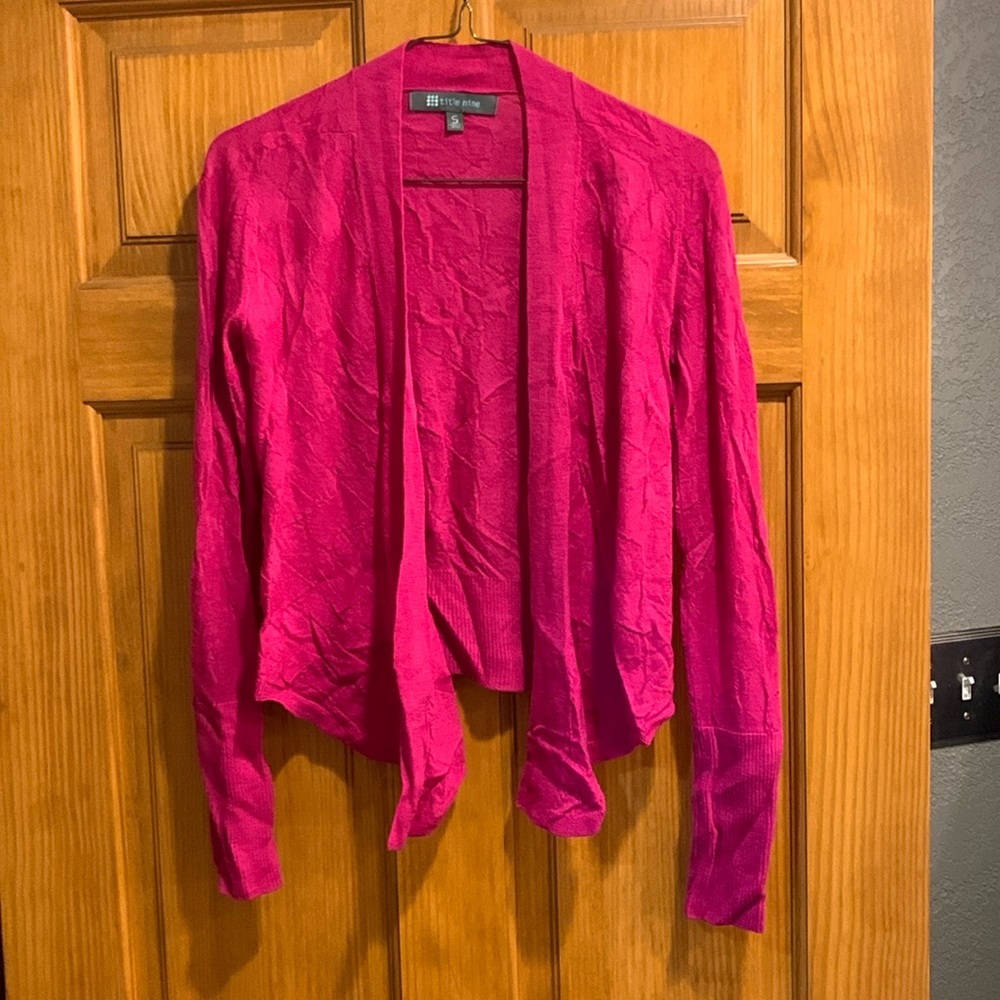 Title Nine textured open cardigan